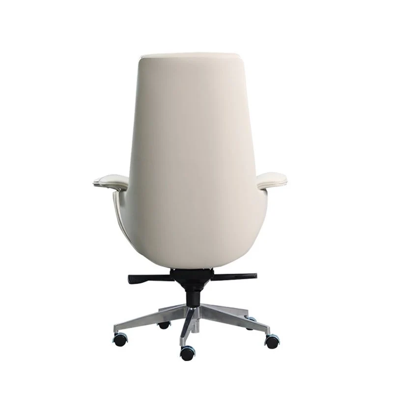Fauteuil moderne avec accoudoirs inclus, chaise de bureau en cuir à dossier haut avec roulettes Clearhalo