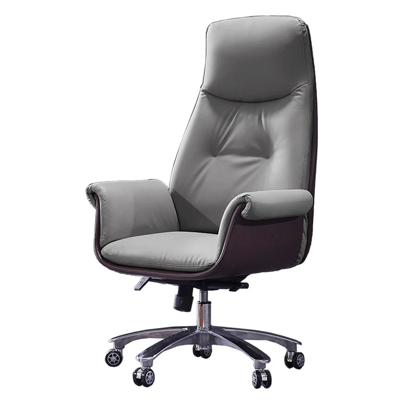 Fauteuil pivotant à bras rembourrés, fauteuil de direction à dossier haut, rembourré ergonomique Clearhalo