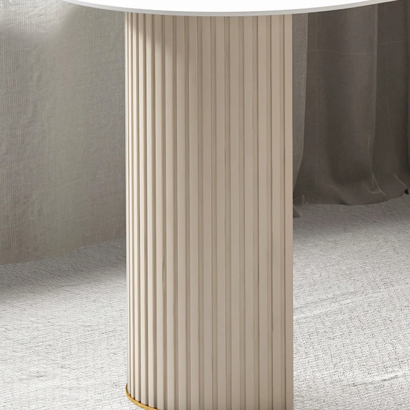 Glam Bureau de direction Péninsule avec miroir en blanc Clearhalo