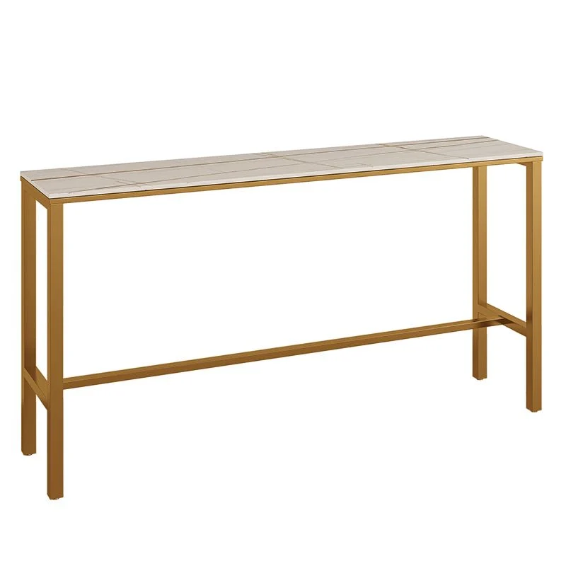 Glam – ensemble de Table de bar rectangulaire en pierre, comptoir avec tabourets, 1/3 pièces, pour café Clearhalo