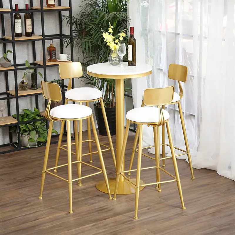 Glam – ensemble de Table de bar ronde, 1/2/3/4/5 pièces, ensemble de comptoir de Table fixe pour salle à manger Clearhalo