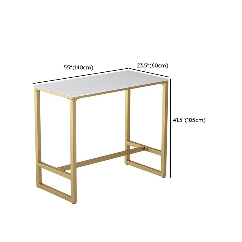 Glam Pub Table Set 1/3/5 pièces Table de bar en faux marbre avec tabourets Clearhalo
