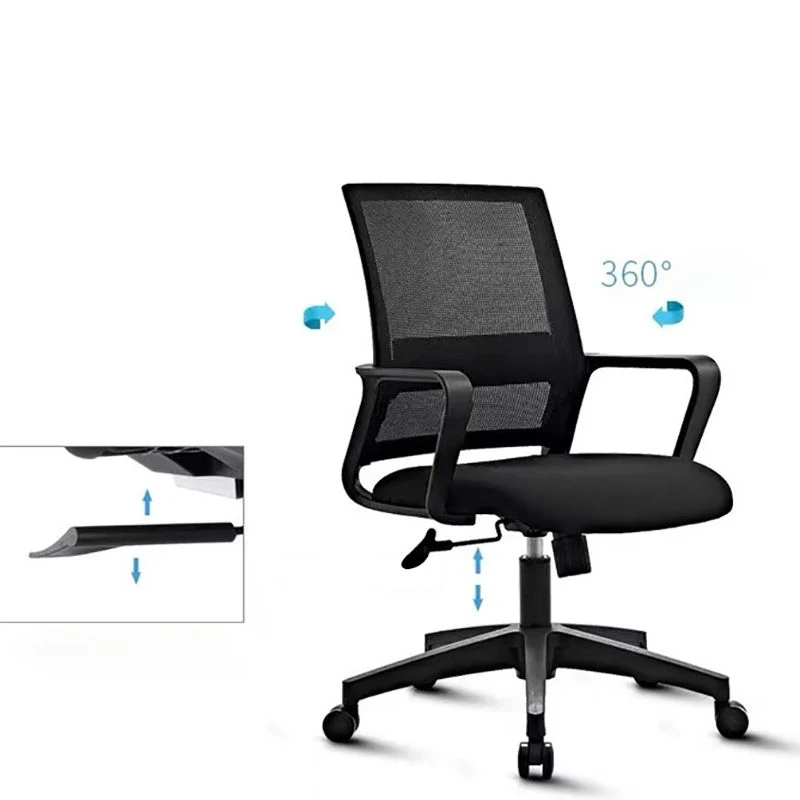 Les bras fixes de chaise de bureau moderne n'ont tapissé aucune chaise de bureau pénible Clearhalo