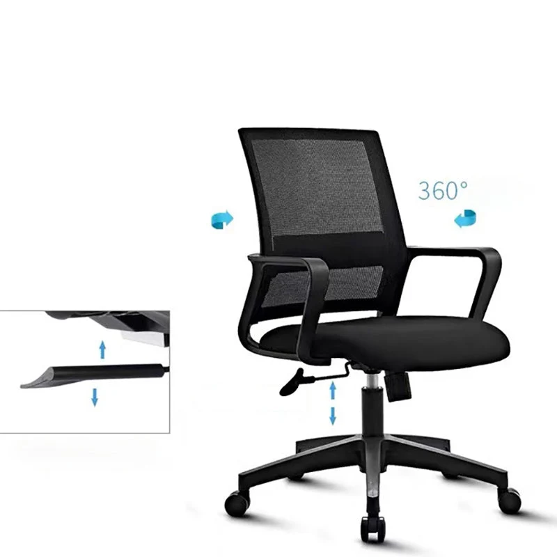 Les bras fixes de chaise de bureau moderne n'ont tapissé aucune chaise de bureau pénible Clearhalo