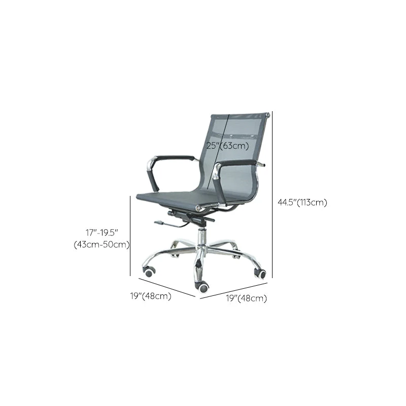 Les bras modernes ont inclus la chaise de bureau aucune chaise affligeante de cadre de Chrome Clearhalo