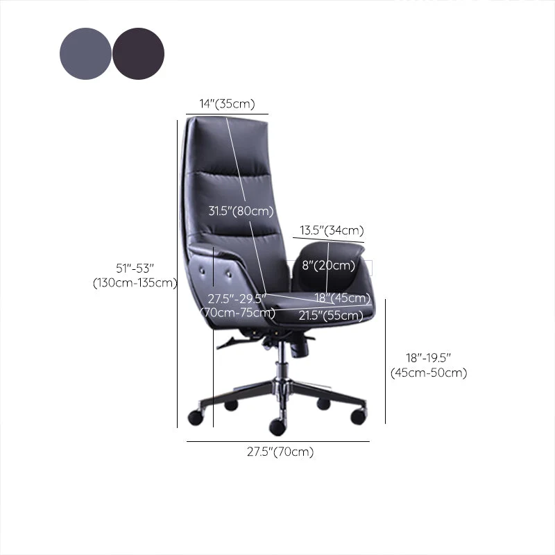 Les gestionnaires de bureau à dossier haut président la chaise de direction tapissée sans bras moderne Clearhalo