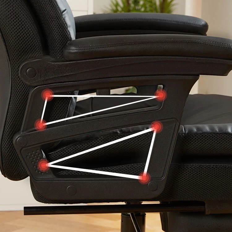 Mécanisme capitonné d'inclinaison de chaise de bureau de bras aucune chaise ergonomique affligeante de glissière Clearhalo