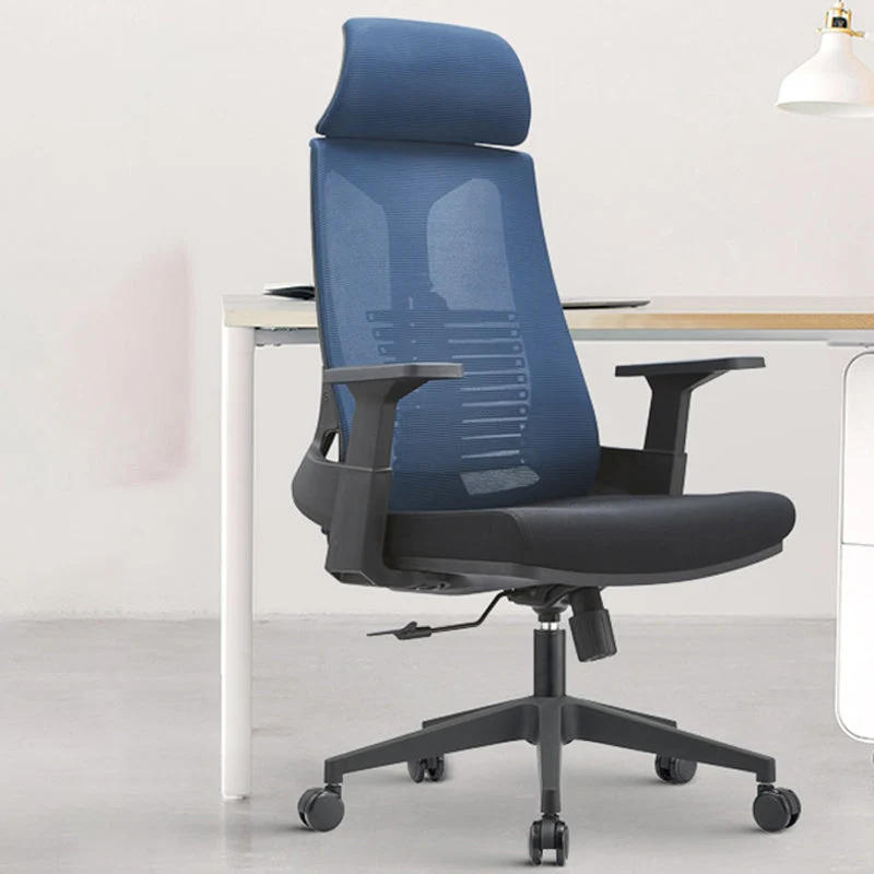 Mécanisme d'inclinaison de chaise de bureau à bras fixes moderne, chaise ergonomique sans détresse avec roues Clearhalo