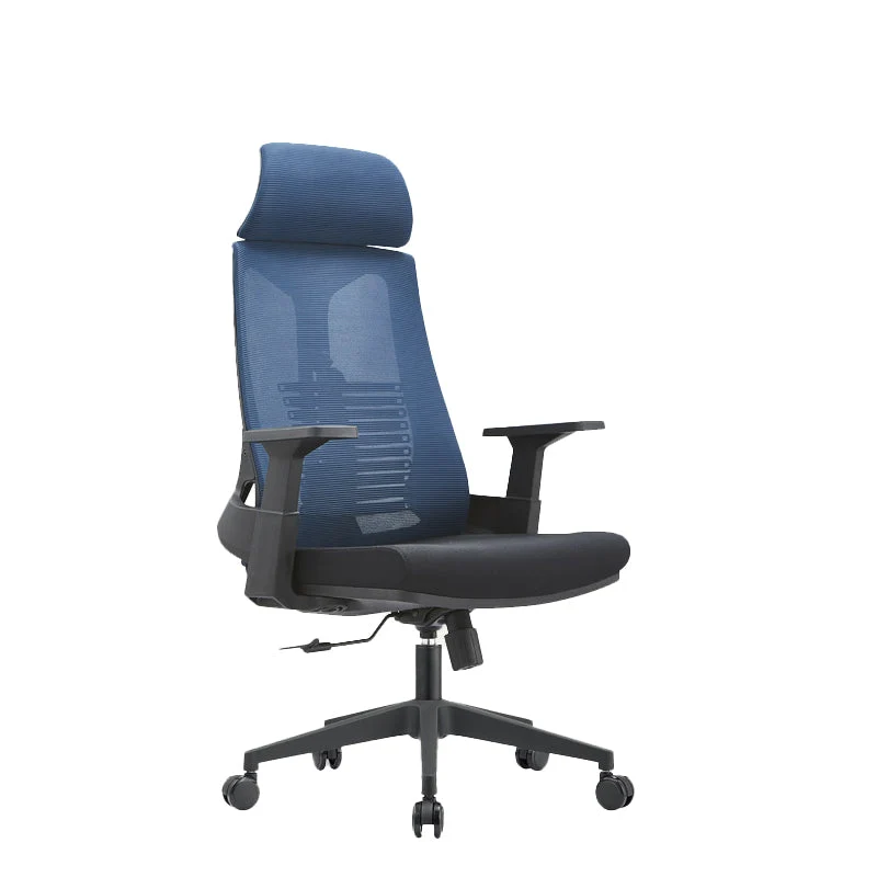 Mécanisme d'inclinaison de chaise de bureau à bras fixes moderne, chaise ergonomique sans détresse avec roues Clearhalo