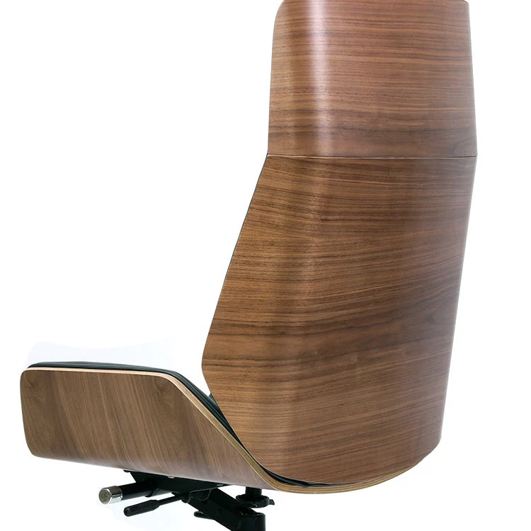 Mécanisme d'inclinaison en cuir de chaise de bureau sans bras moderne aucune chaise pénible avec des roues Clearhalo