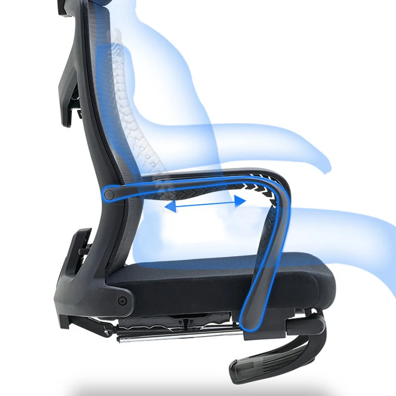 Mécanisme fixe moderne d'inclinaison de chaise de bureau de bras aucune chaise de bureau pénible Clearhalo
