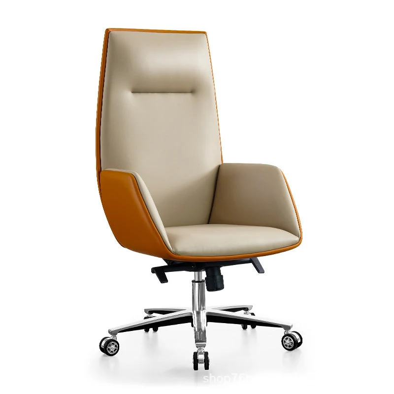 Mécanisme sans bras moderne d'inclinaison en cuir de chaise de bureau aucune chaise de bureau pénible Clearhalo