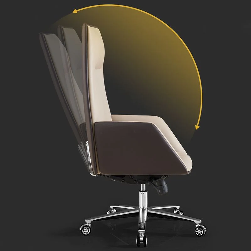 Mécanisme sans bras moderne d'inclinaison en cuir de chaise de bureau aucune chaise de bureau pénible Clearhalo