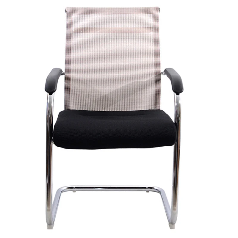 Métal moderne de chaise de conférence de bras fixes aucune chaise de conférence de roues Clearhalo