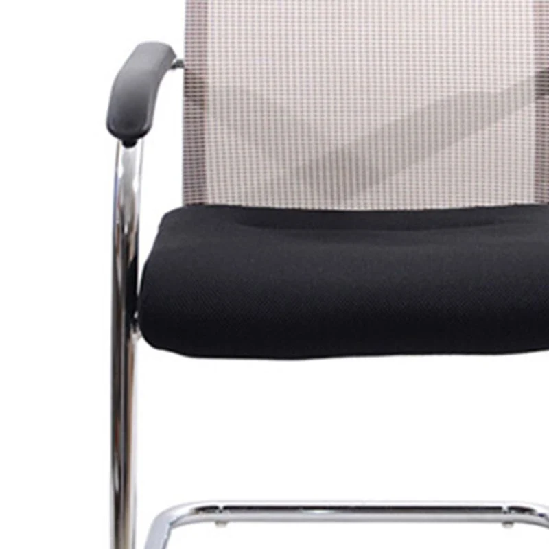 Métal moderne de chaise de conférence de bras fixes aucune chaise de conférence de roues Clearhalo