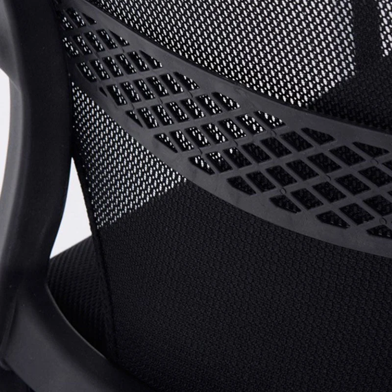 Noir aucune chaise de bureau de bras fixes matérielles de cadre en métal de chaise de bureau de roues Clearhalo