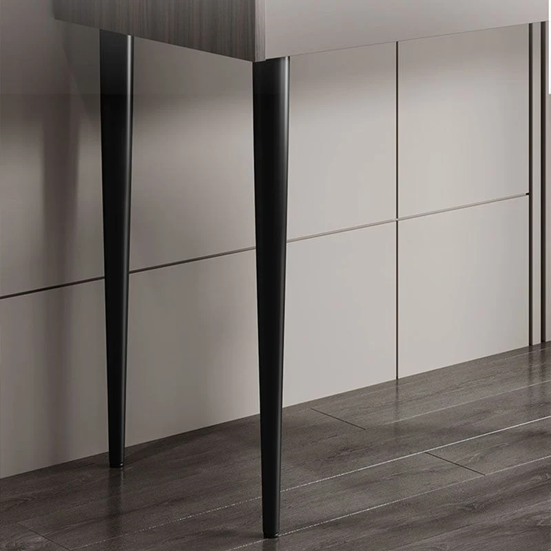 Parsons de bureau en marbre contemporain avec bureau d'écriture à pieds en métal Clearhalo