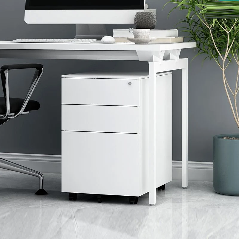 Piédestal contemporain de classeur de cadre en métal de classeurs avec la serrure à clé pour le bureau Clearhalo