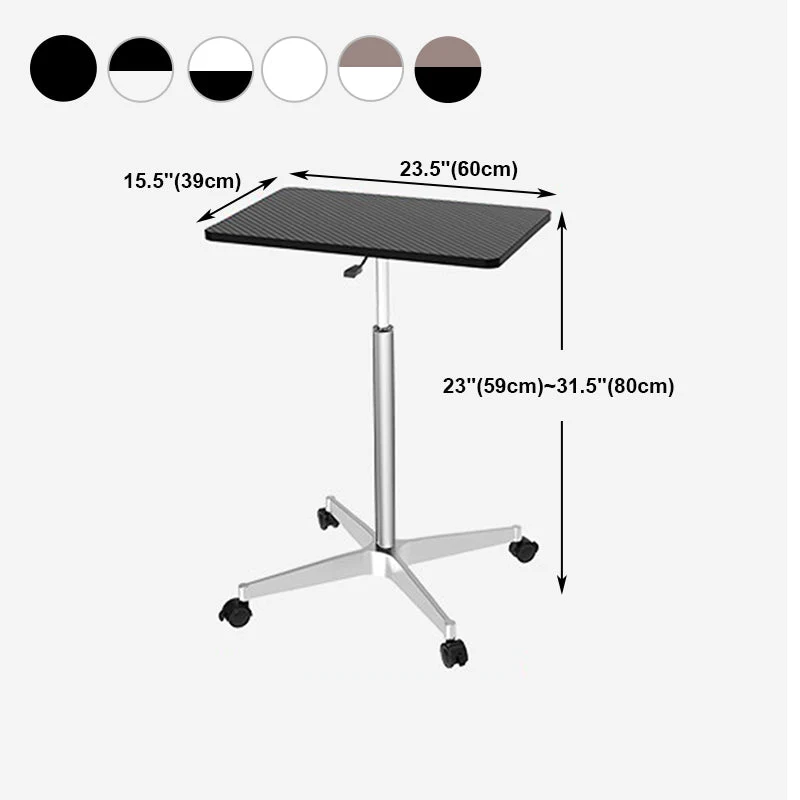 Pied de table de bureau rectangulaire réglable en hauteur avec roulettes Clearhalo
