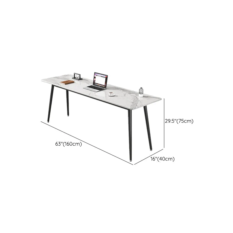 Plateau de bureau en pierre rectangulaire Bureau d'écriture moderne pour le bureau Clearhalo