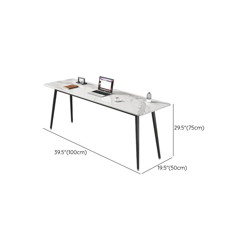 Plateau de bureau en pierre rectangulaire Bureau d'écriture moderne pour le bureau Clearhalo