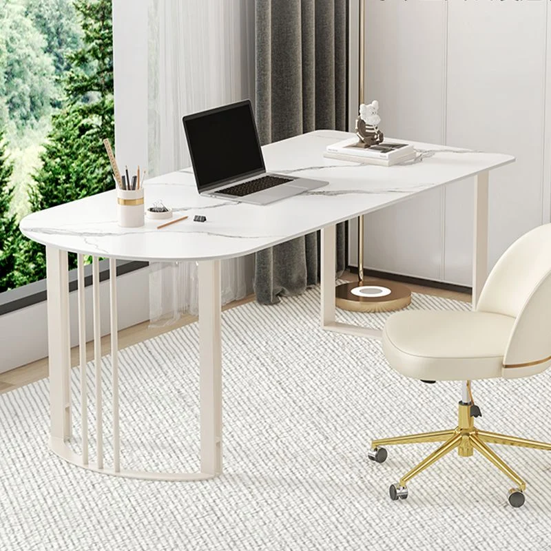 Péninsule Stone Top Bureau Bureau Bureau de style moderne pour le bureau Clearhalo