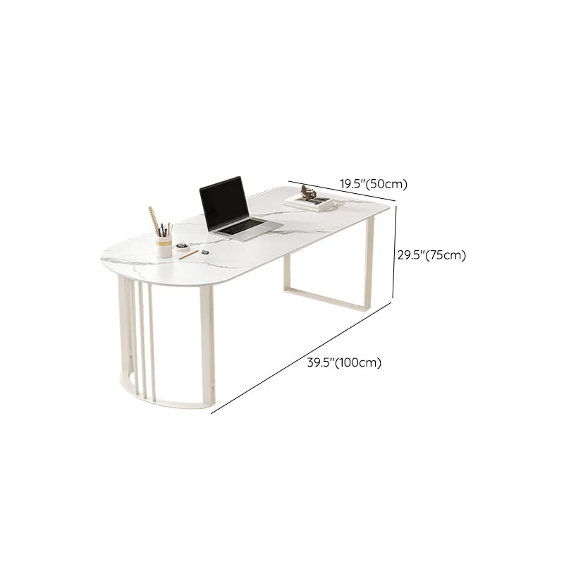 Péninsule Stone Top Bureau Bureau Bureau de style moderne pour le bureau Clearhalo