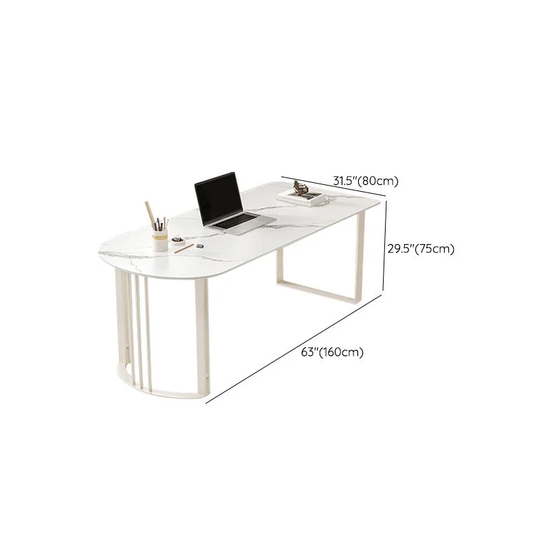 Péninsule Stone Top Bureau Bureau Bureau de style moderne pour le bureau Clearhalo