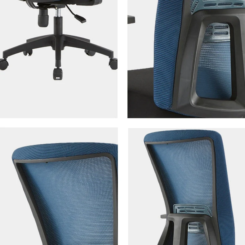 Roues fixes de chaise de dossier haut de bureau de microfibre de chaise de bureau de bras ergonomiques Clearhalo