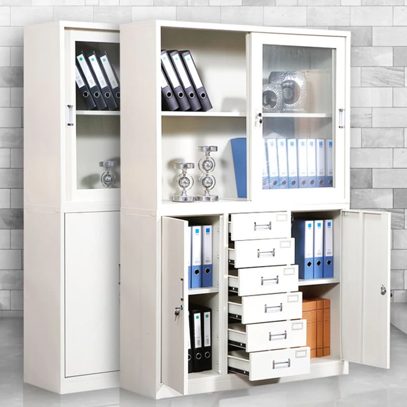Le stockage contemporain de classeur en verre étagère le classeur de verrouillage Clearhalo