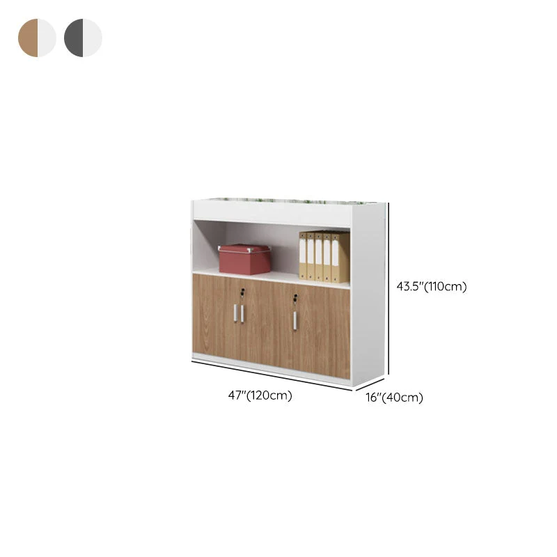 Le stockage de verrouillage de classeur étagère le classeur vertical moderne en bois Clearhalo