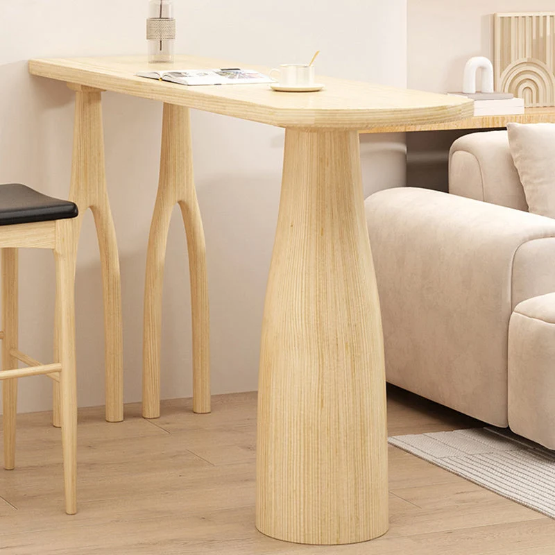 Table de bar en bois de style contemporain, ensemble de 1/2 pièces pour un usage domestique Clearhalo