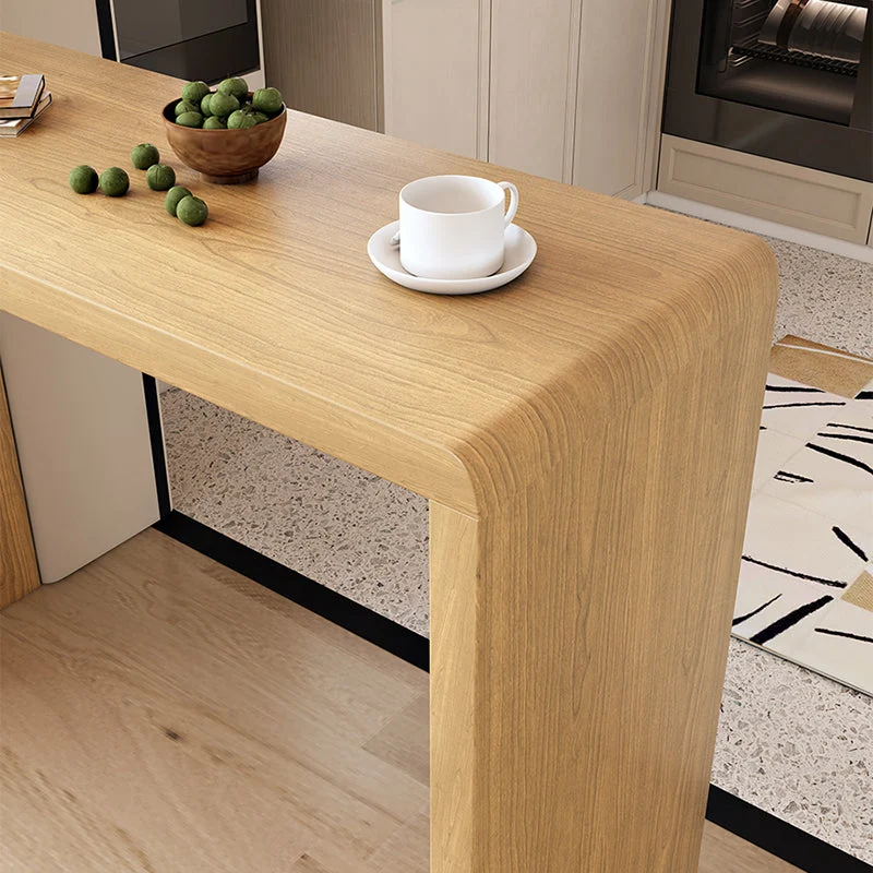 Table de bar en bois de style Glam, ensemble de 1/2/3 pièces de table de bar rectangulaire pour un usage domestique Clearhalo