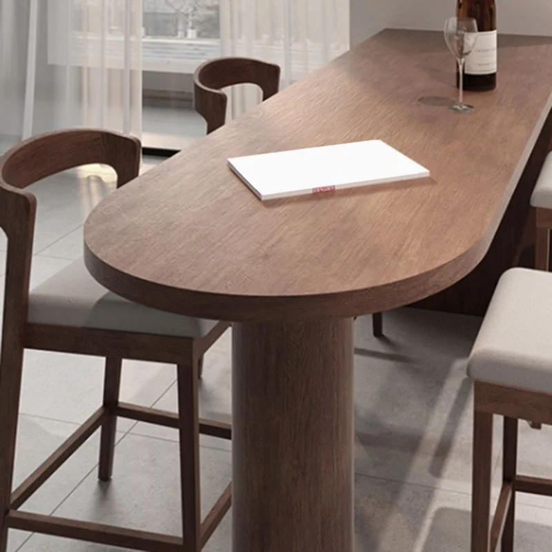 Table de bar rectangulaire de style industriel, ensemble de 1/2/5 pièces en bois pour la cuisine Clearhalo