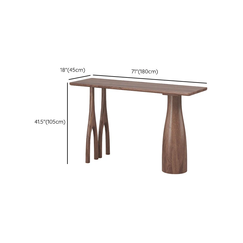 Table de bar rectangulaire de style industriel, ensemble de 1/2/3 pièces en bois pour la cuisine Clearhalo