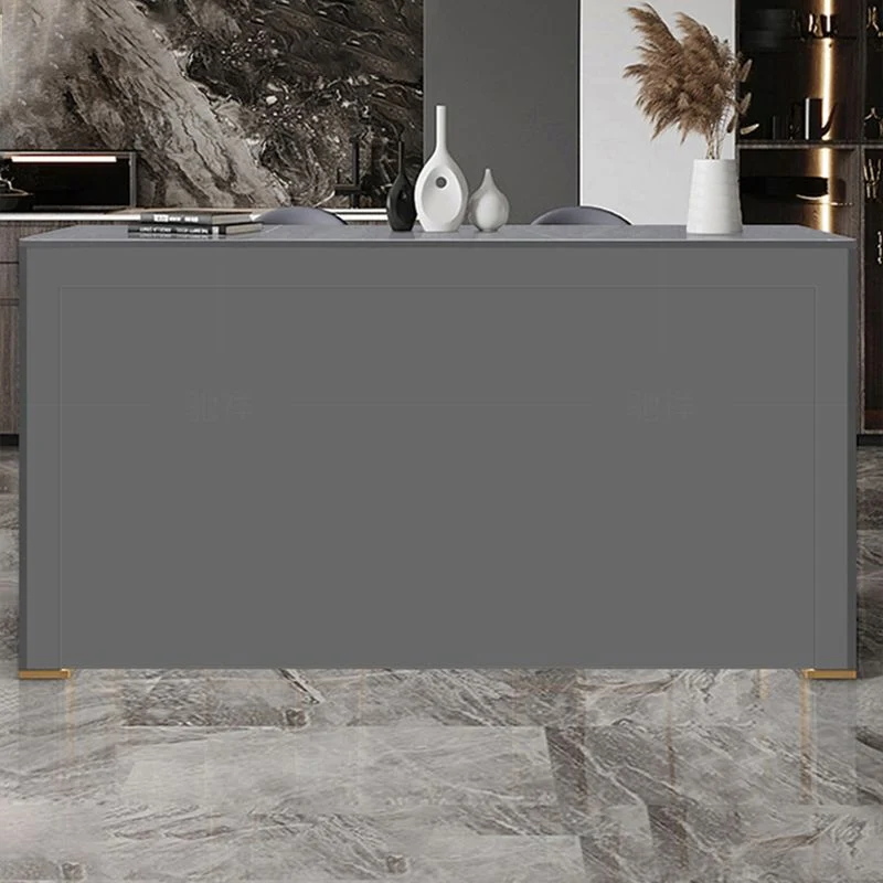 Table de bar rectangulaire de style moderne, ensemble de 1/2/3 pièces en pierre pour usage domestique Clearhalo