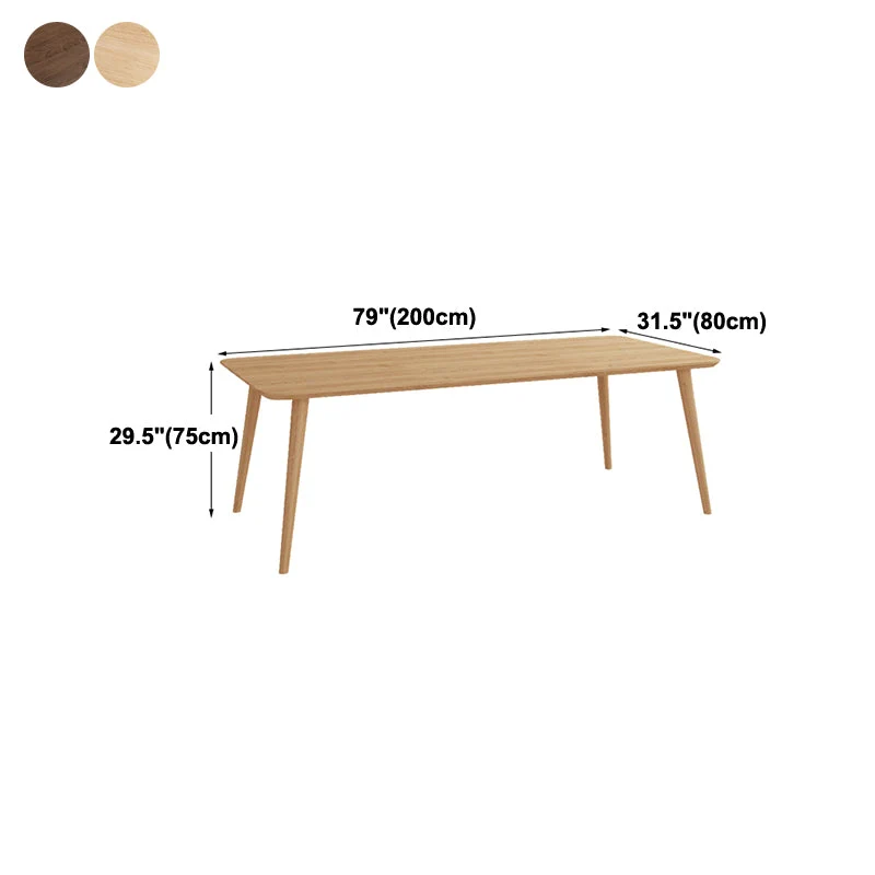 Table de bureau fixe rectangulaire de bureau de réunion industriel en bois massif Clearhalo