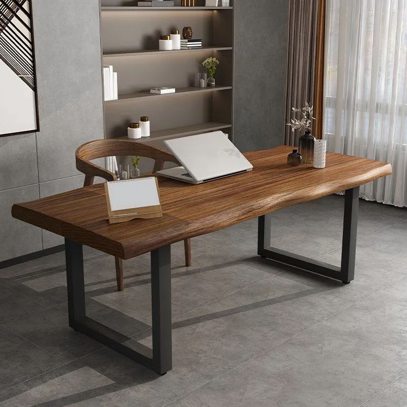 Table de bureau de forme libre, bureau industriel avec base Seld Clearhalo
