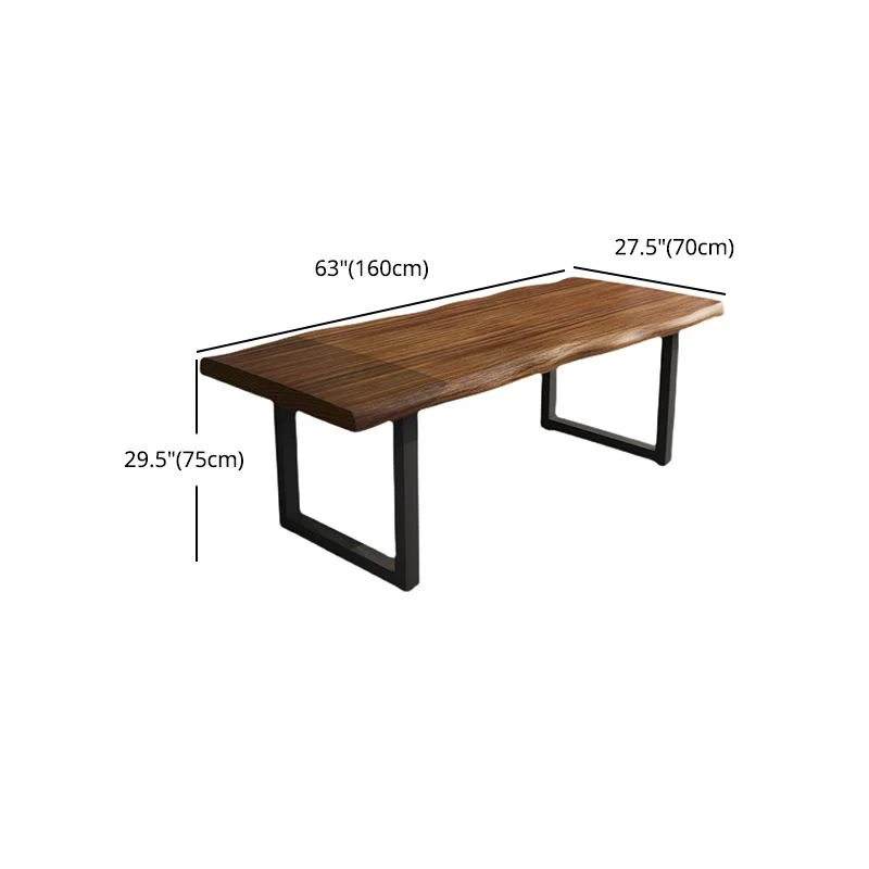 Table de bureau de forme libre, bureau industriel avec base Seld Clearhalo