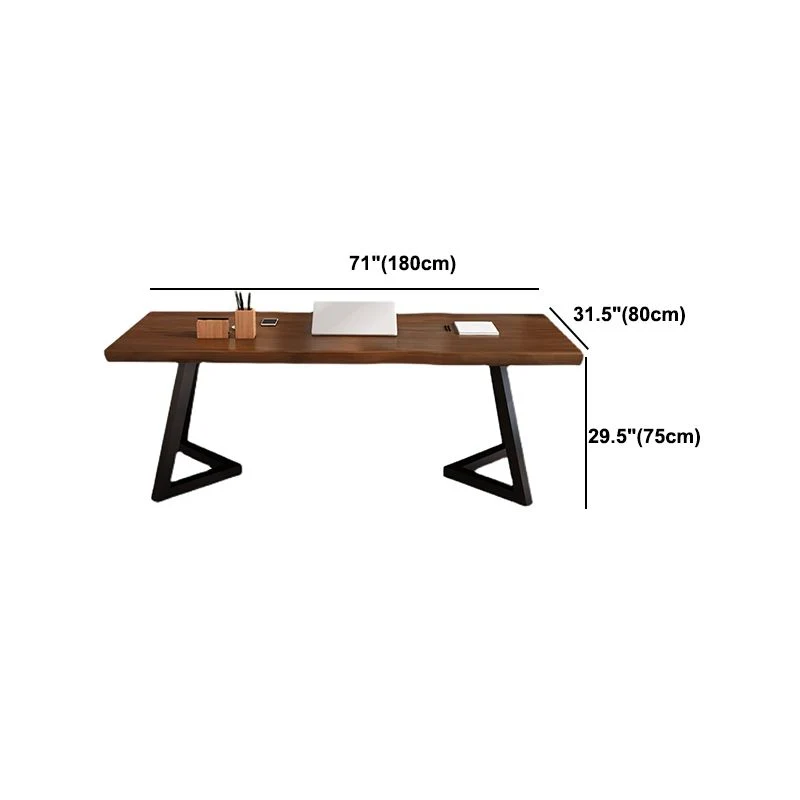 Table de bureau de forme rectangulaire, bureau de travail industriel rectangulaire Clearhalo
