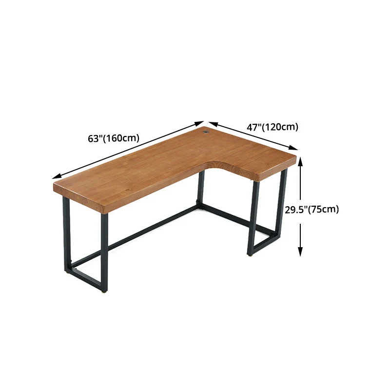 Table de bureau industrielle en forme de T avec base en forme de H Clearhalo