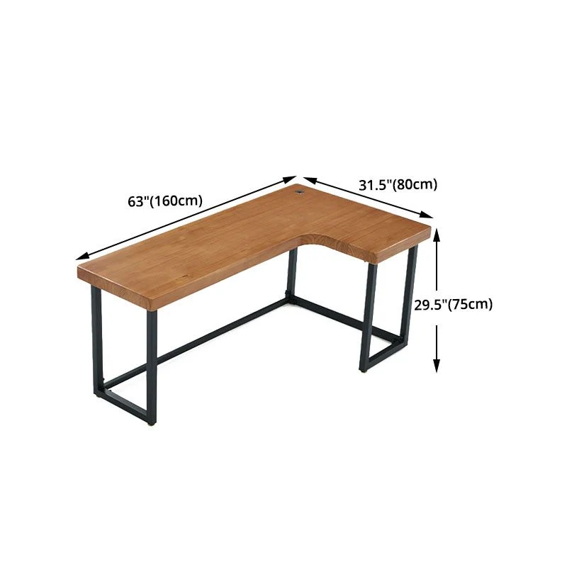 Table de bureau industrielle en forme de T avec base en forme de H Clearhalo