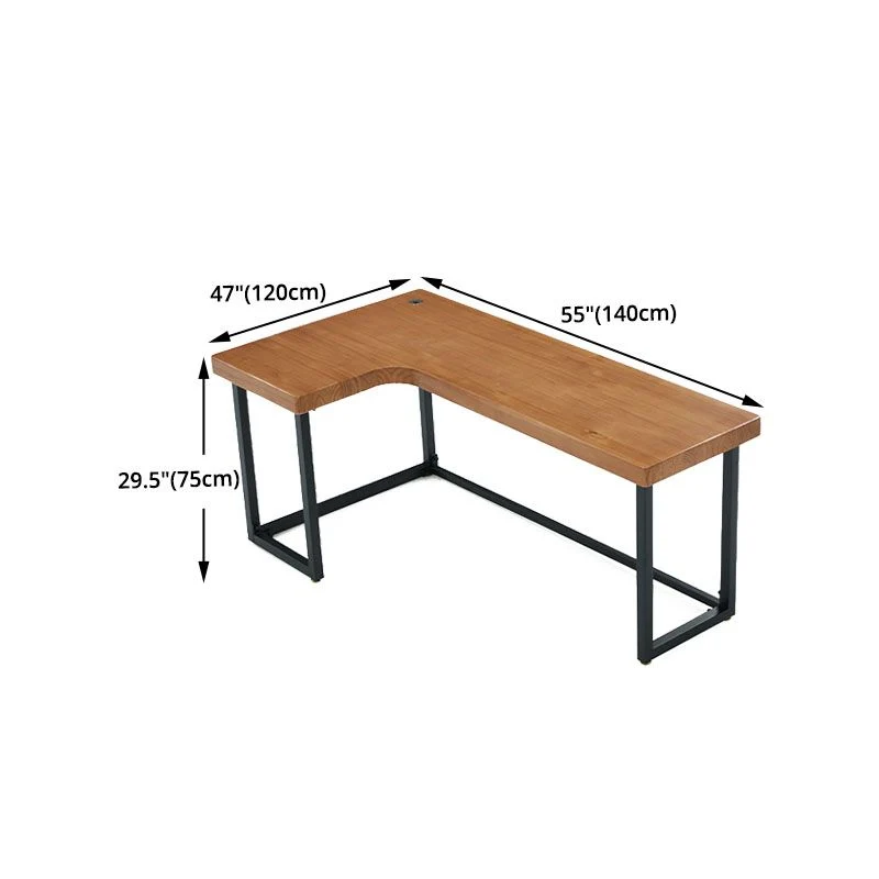 Table de bureau industrielle en forme de T avec base en forme de H Clearhalo