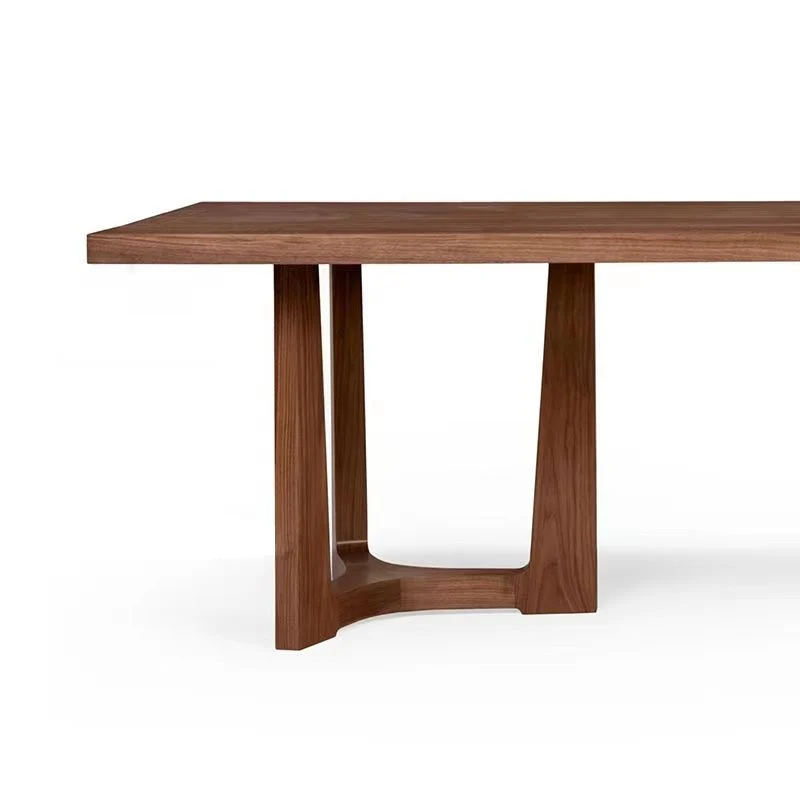 Table de bureau moderne de forme rectangulaire, bureau d'écriture en bois marron Clearhalo