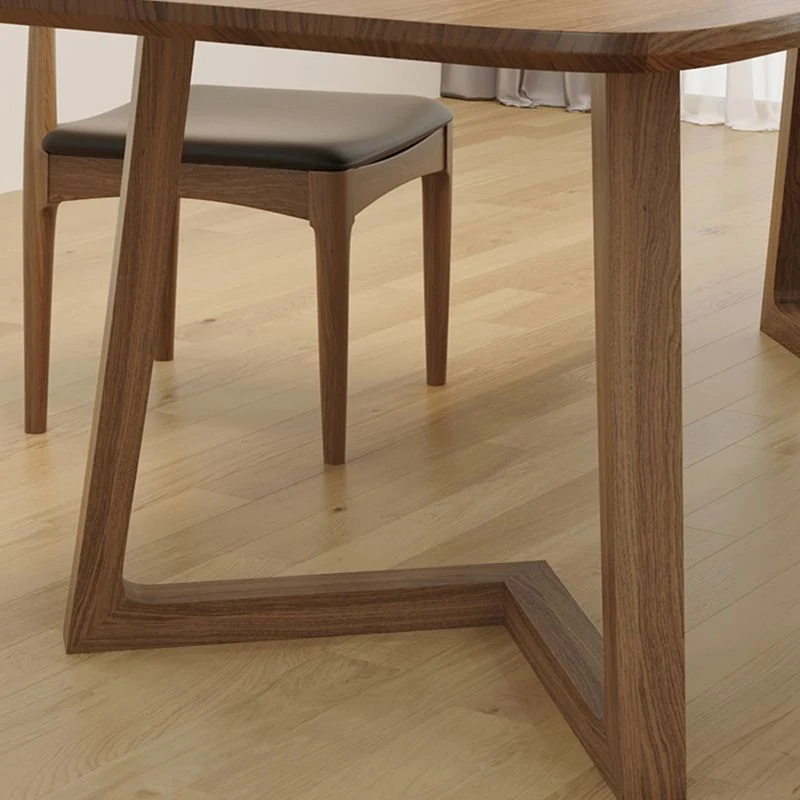 Table de bureau rectangulaire en bois massif, table d'écriture de style moderne Clearhalo