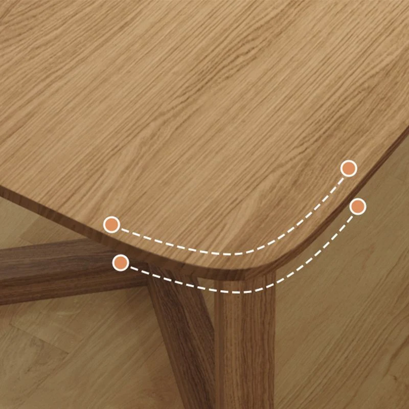 Table de bureau rectangulaire en bois massif, table d'écriture de style moderne Clearhalo