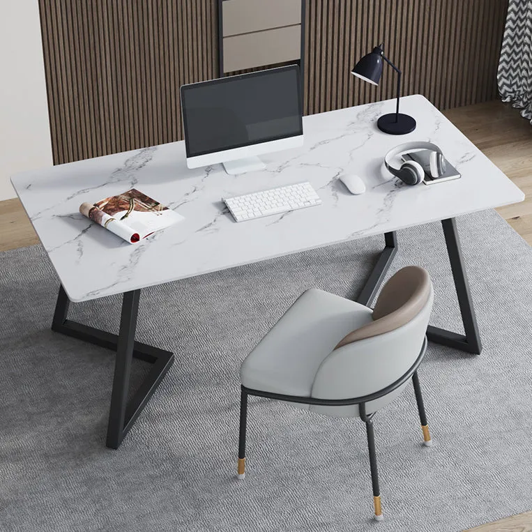 Table de bureau rectangulaire, bureau de travail industriel avec base Seld Clearhalo