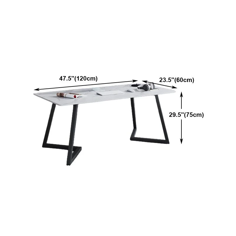 Table de bureau rectangulaire, bureau de travail industriel avec base Seld Clearhalo