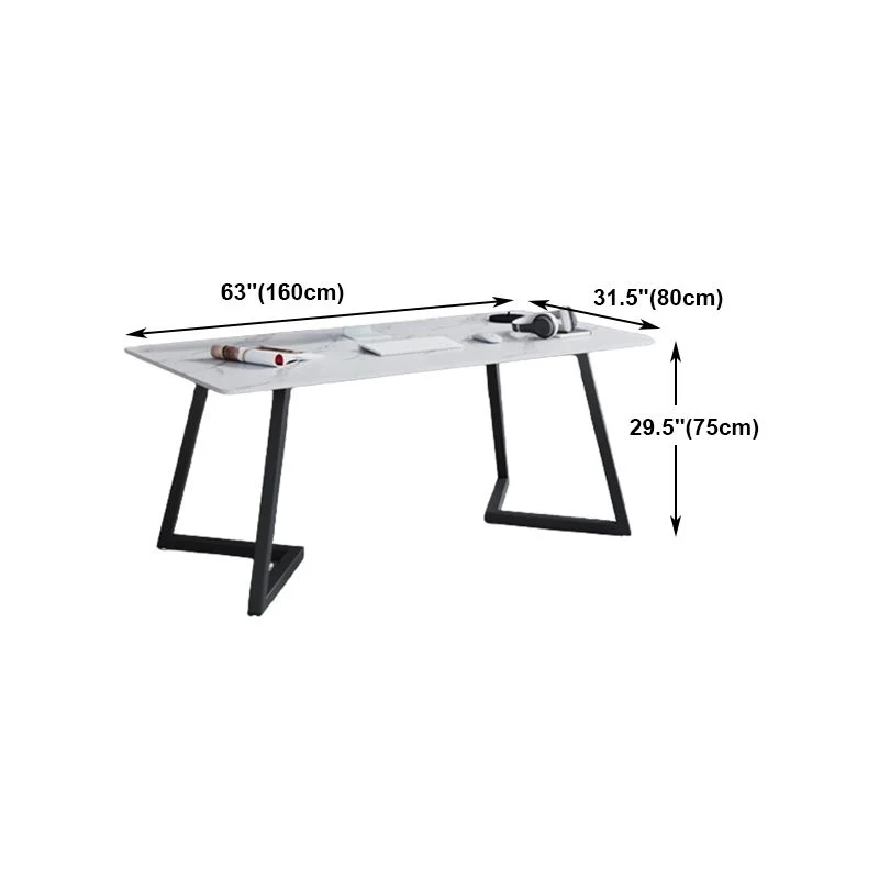 Table de bureau rectangulaire, bureau de travail industriel avec base Seld Clearhalo