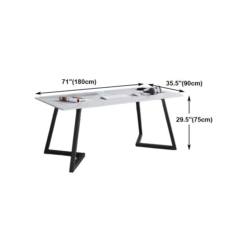 Table de bureau rectangulaire, bureau de travail industriel avec base Seld Clearhalo